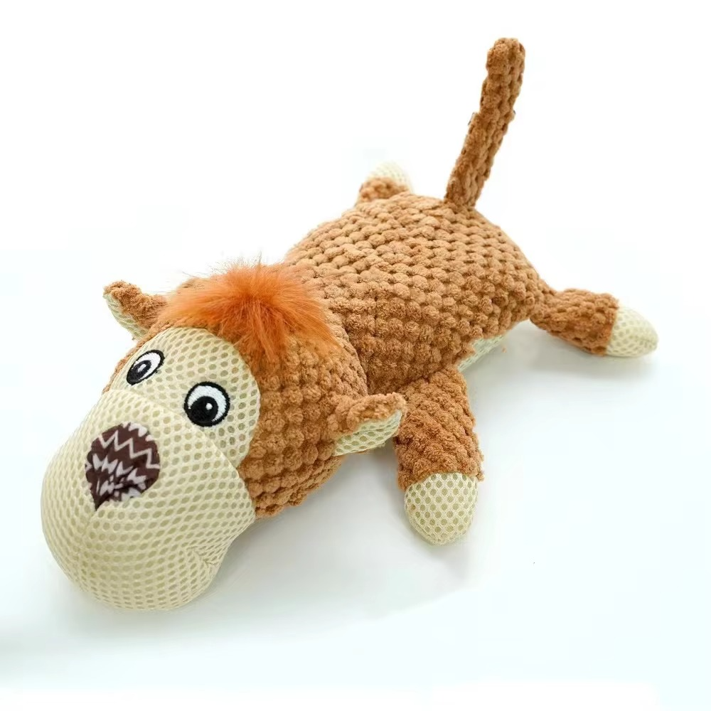 Plush Dog Toy for Large Breeds – Fleece, Machine Washable, Squeaker Inside