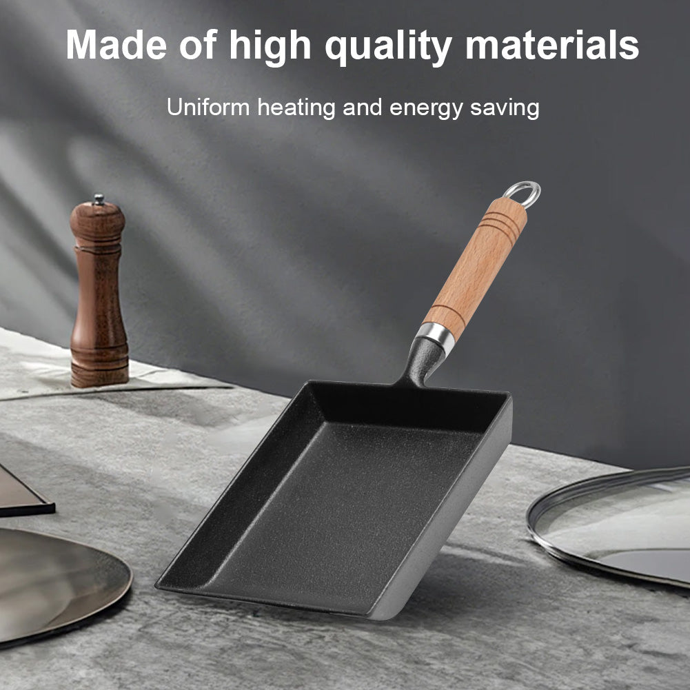 Japanese Omelette Skillet – Non-Stick Cast Iron Tamagoyaki Pan