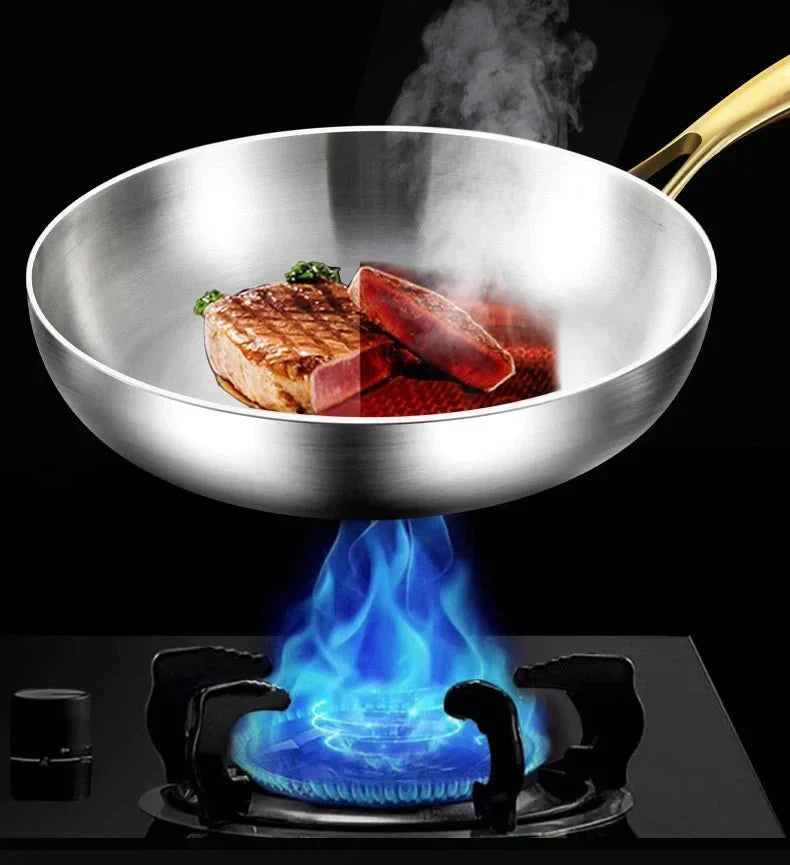 Induction-Compatible Frying Pan – 7-Layer 316 Stainless Steel Skillet