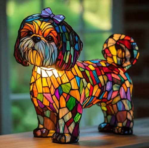 PawGlow - Charming LED Night Lamp Featuring Adorable Dog Sculptures