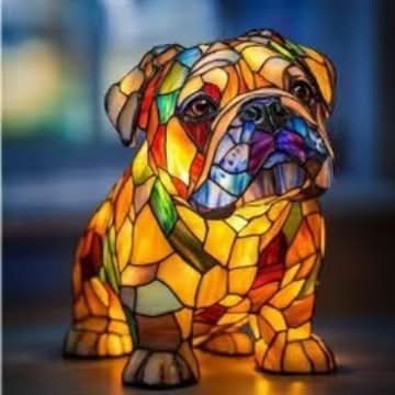 PawGlow - Charming LED Night Lamp Featuring Adorable Dog Sculptures