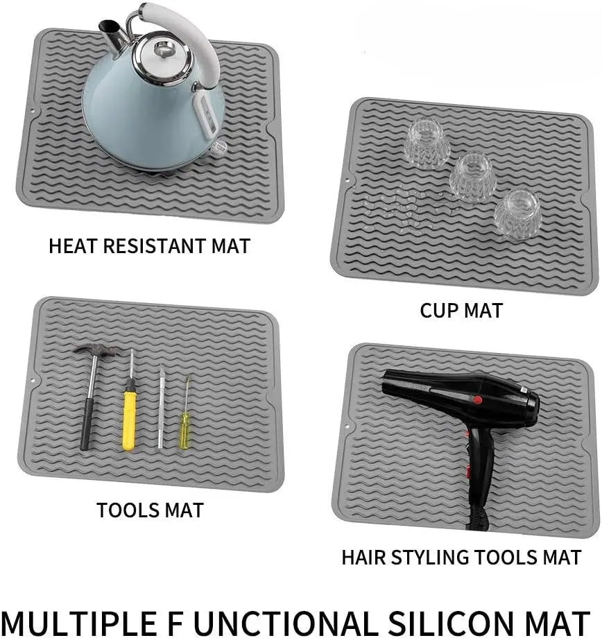 Heat-Resistant Kitchen Silicone Drying Mat