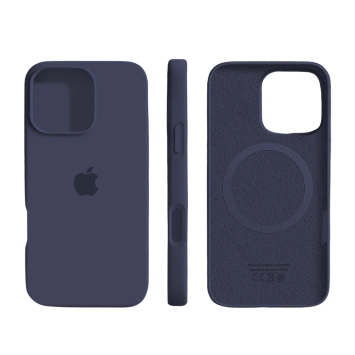 Silicone iPhone Case with MagSafe Protection and Soft Microfiber Interior