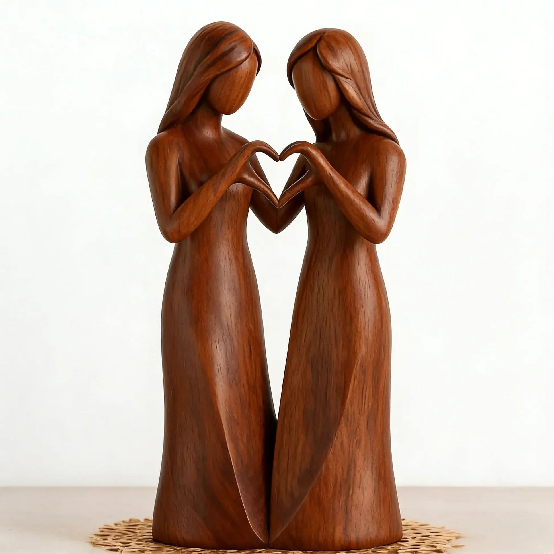 Chic Resin Friendship Figurine for Sisterly Bonds