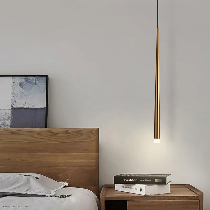 Elegant Height-Adjustable Glass Pendant Light with LED