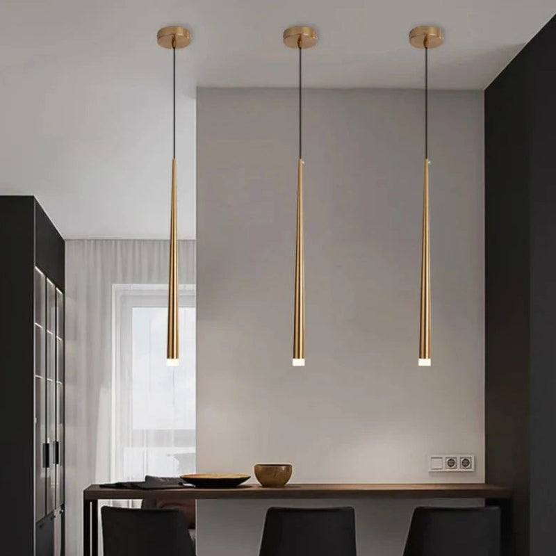 Elegant Height-Adjustable Glass Pendant Light with LED