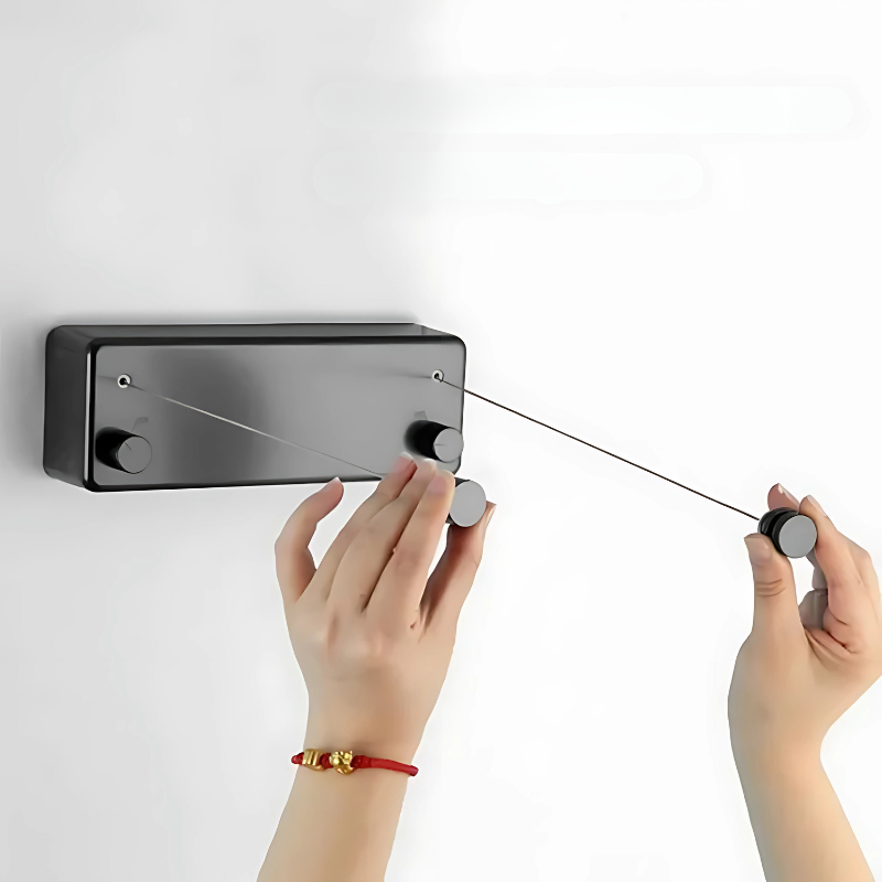Wall-Mounted Retractable Laundry Drying Line – Space-Saving Clothesline for Indoor and Outdoor Use