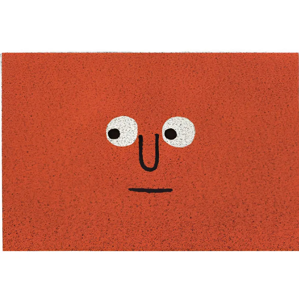 Non-Slip Smiley Print PVC Door Mat – 40 × 60 cm, Easy to Maintain