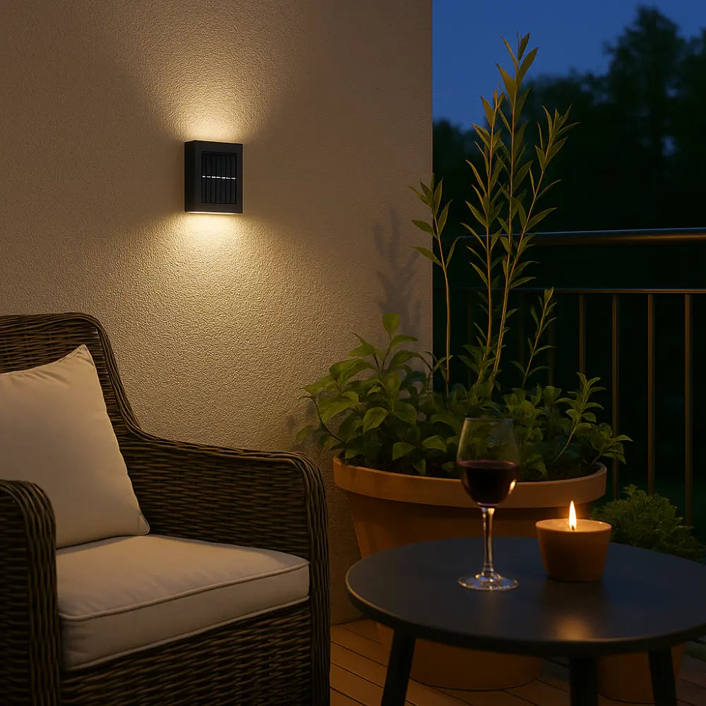 Wireless Solar Wall Light Set of 4 - Soft White Illumination