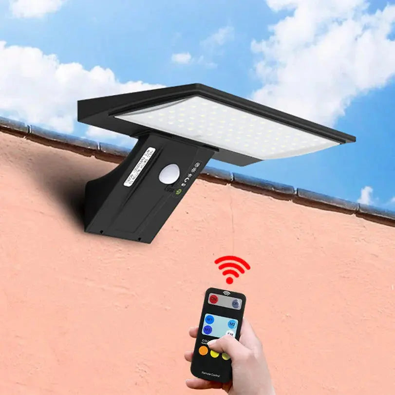 Motion Sensor Solar Wall Light with Remote Control and LED