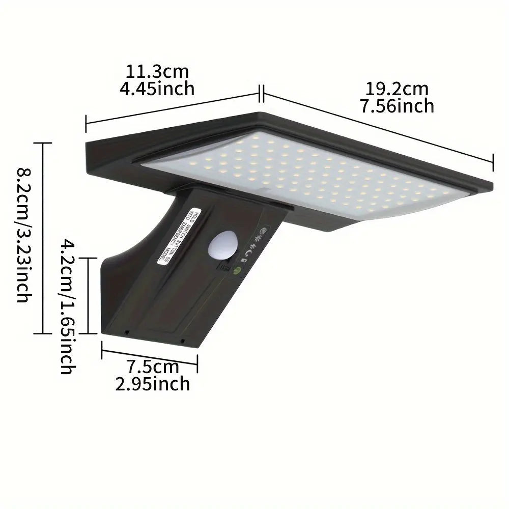 Motion Sensor Solar Wall Light with Remote Control and LED