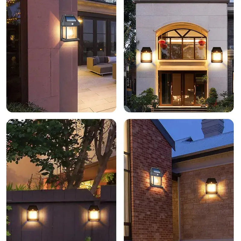 Motion Sensor Wall Light Solar Lanterns – Pack of 2