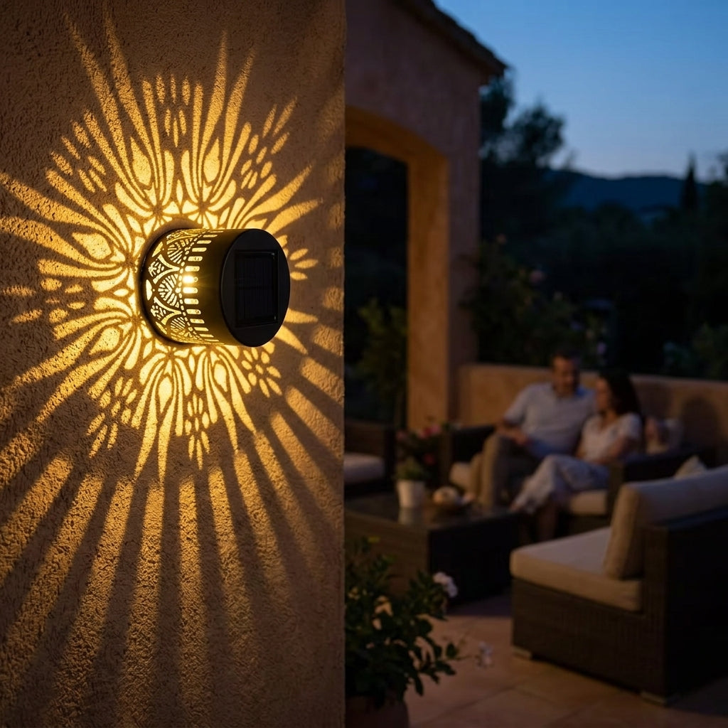Solar Wall Light | Mandala Design | Automatic Activation