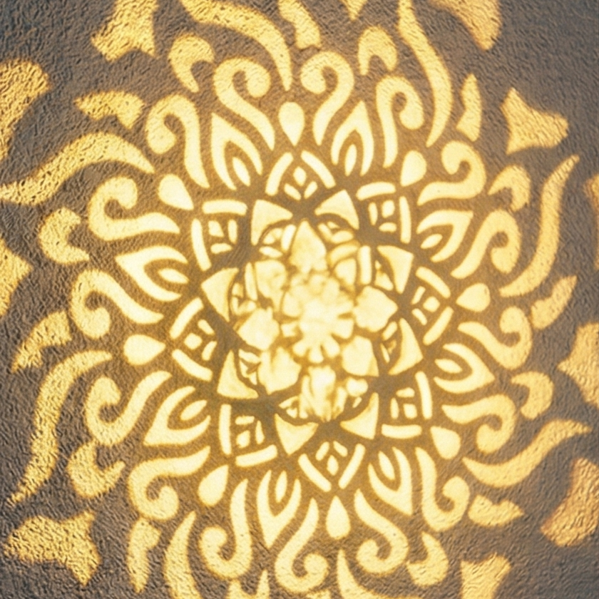 Solar Wall Light | Mandala Design | Automatic Activation