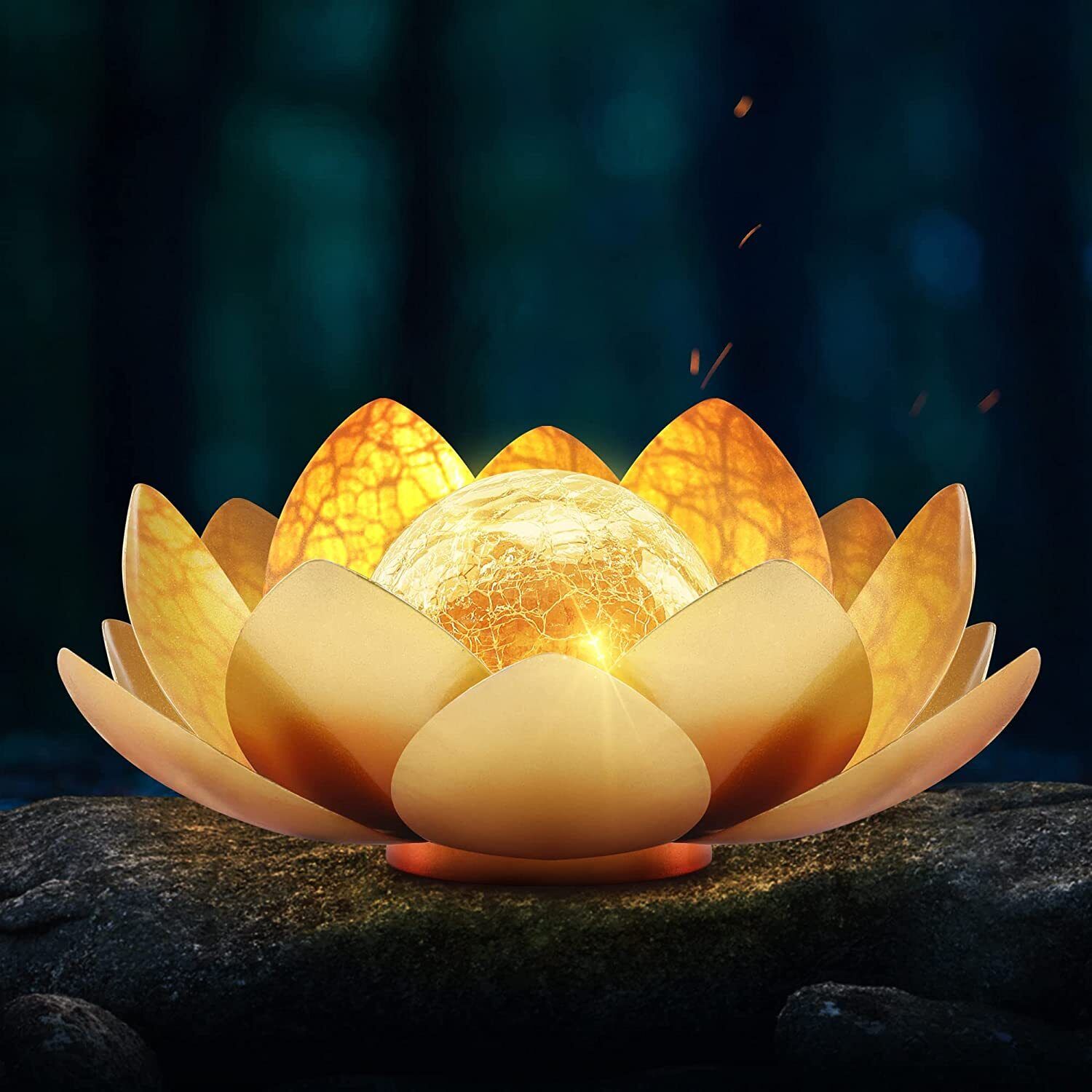 SerenityGlow – Solar Lotus Lantern for Charming Outdoor Spaces
