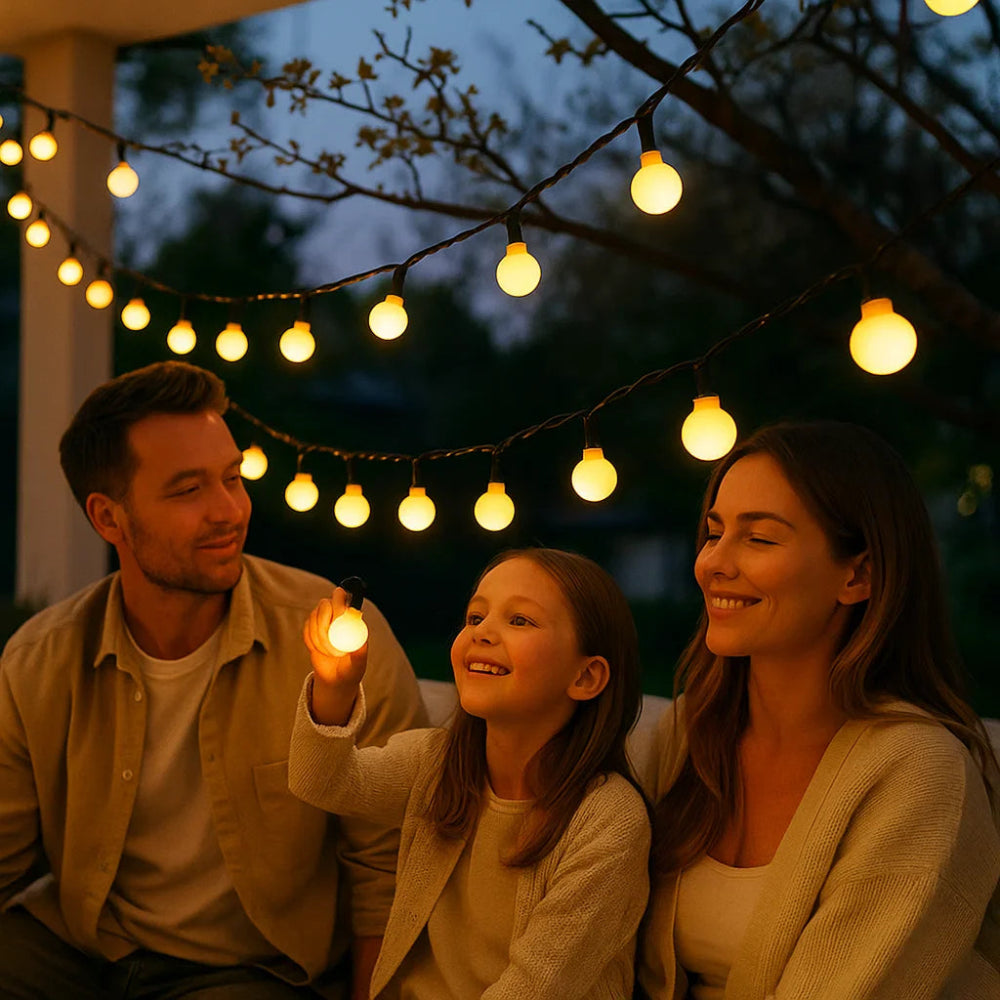 Warm White Solar String Lights for Outdoor Garden Decor