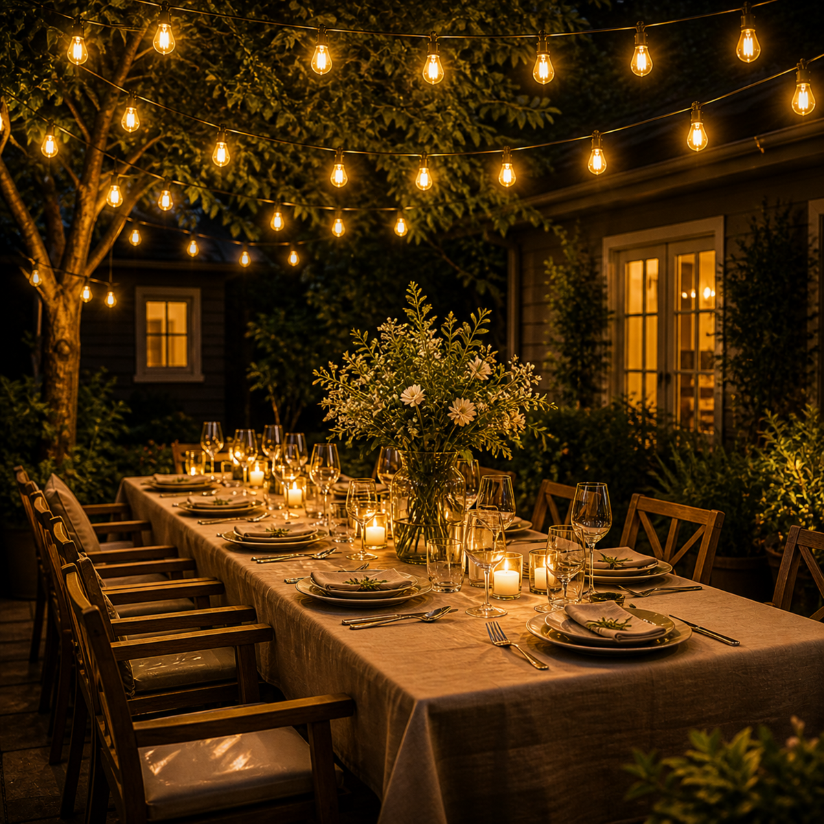 Waterproof Solar LED String Lights for Outdoor Garden and Camping - 5-10m