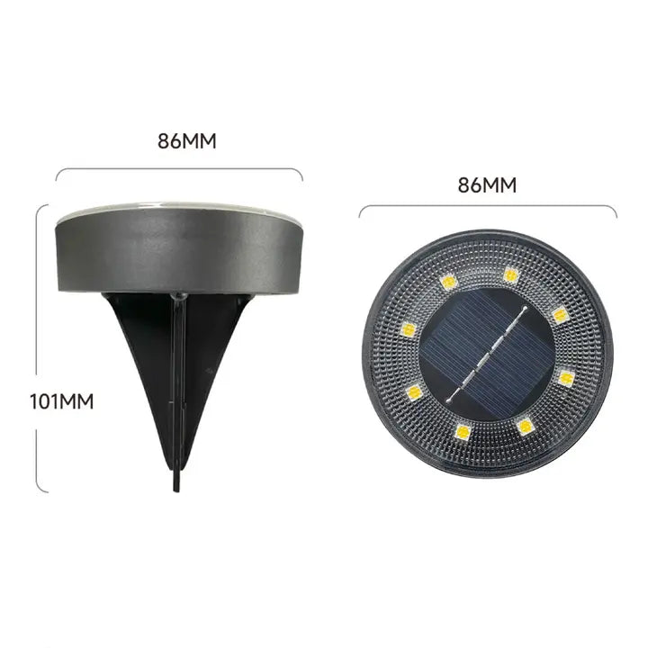 Set of 4 Weather-Resistant Solar Lights for Garden Ground
