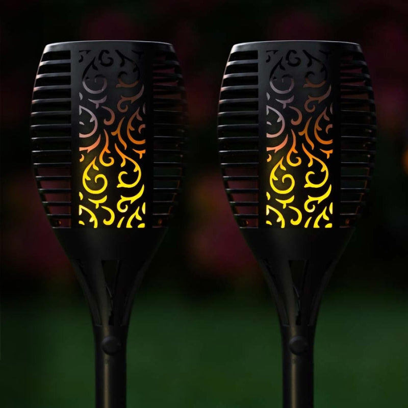 Flickering Flame Solar Garden Torch | Outdoor LED Lighting for Patio