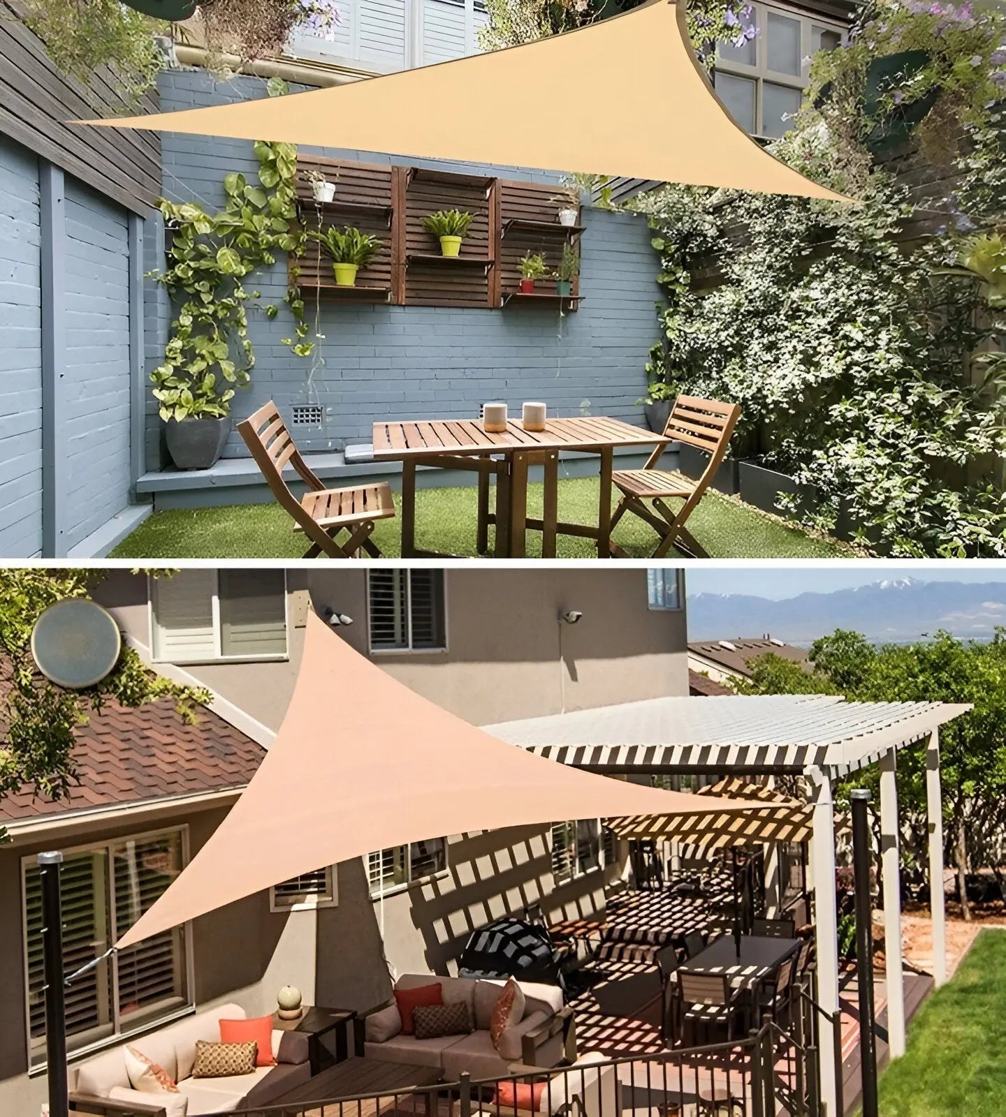 Triangle Shade Sail for Patio - UV Protection and Water-Resistant