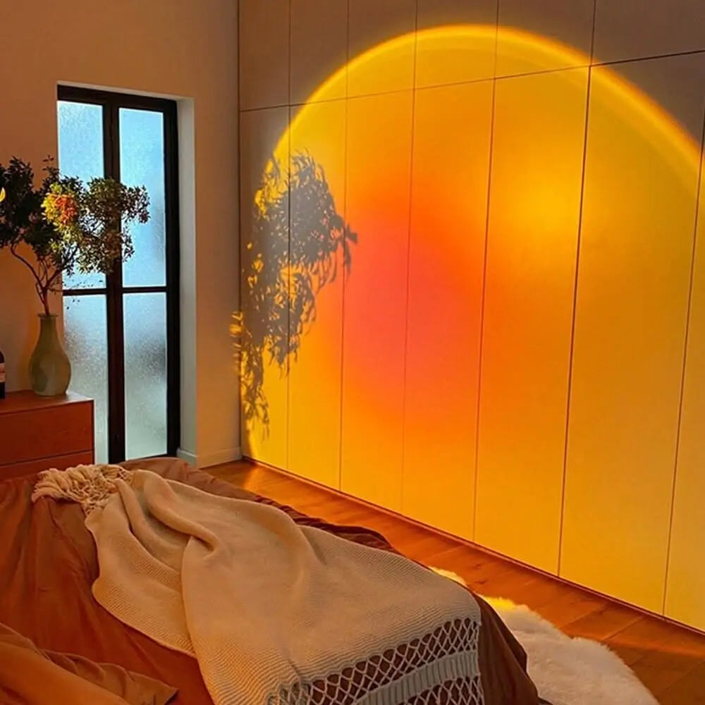 Sunset Effect Projection Light – 16 Color Options, 180° Rotating