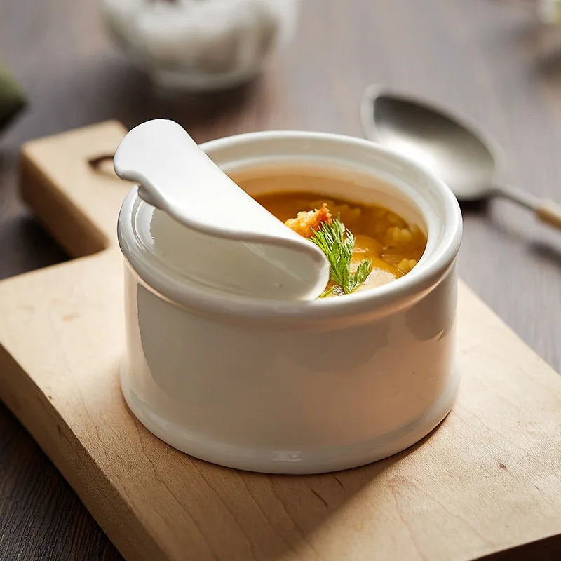 Elegant Ceramic Soup Bowl for Individual Servings - 9.5 cm