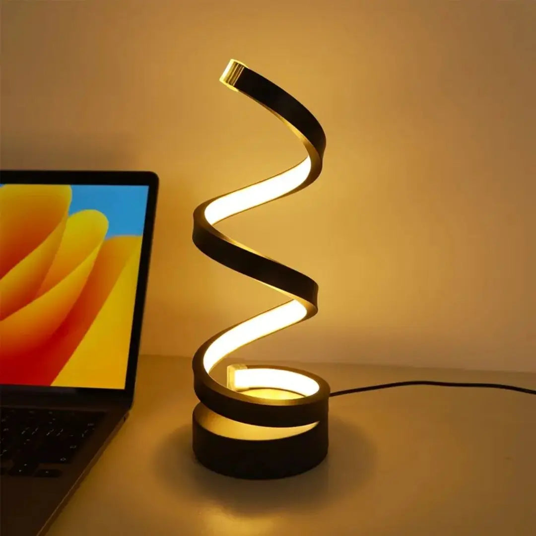 Adjustable Brightness Spiral LED Light – Stylish Accent for Any Space