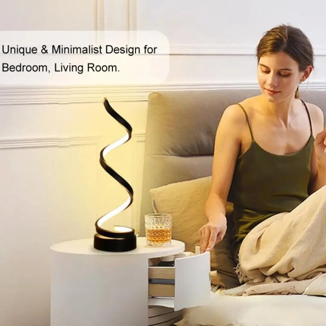 Adjustable Brightness Spiral LED Light – Stylish Accent for Any Space