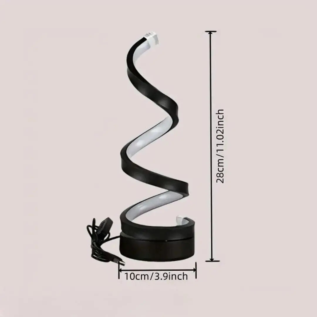 Adjustable Brightness Spiral LED Light – Stylish Accent for Any Space