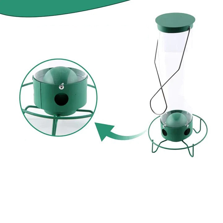 Heavy-Duty Bird Feeder with Metal Cage for Predator Protection
