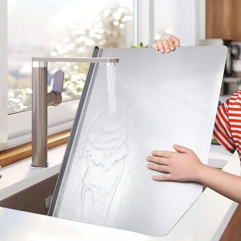 Durable Steel Prep Board with Non-Slip Grip and Liquid Barrier