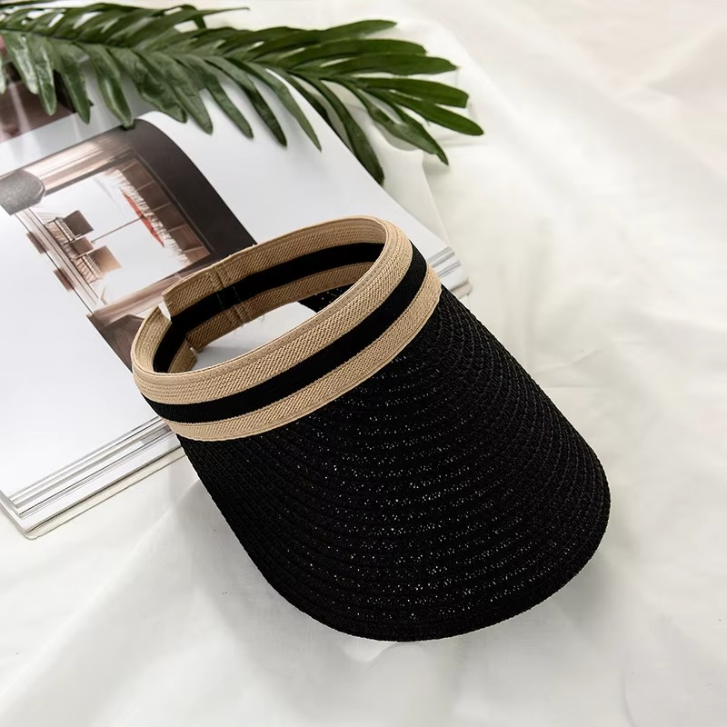 Wide Brim Straw Sun Visor Hat for Outdoor Activities – UV Protection