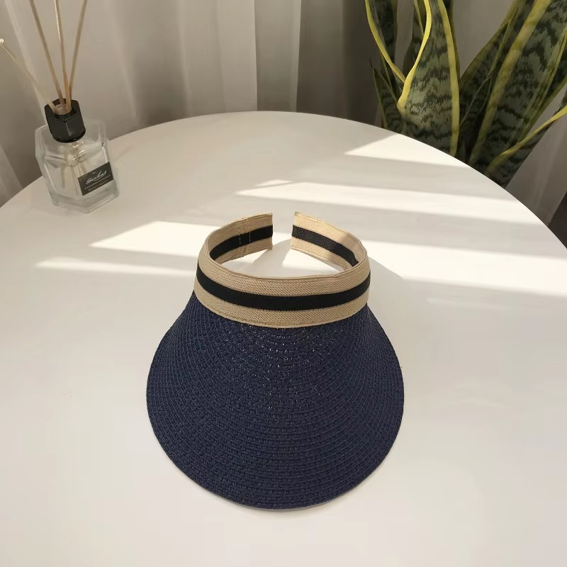 Wide Brim Straw Sun Visor Hat for Outdoor Activities – UV Protection