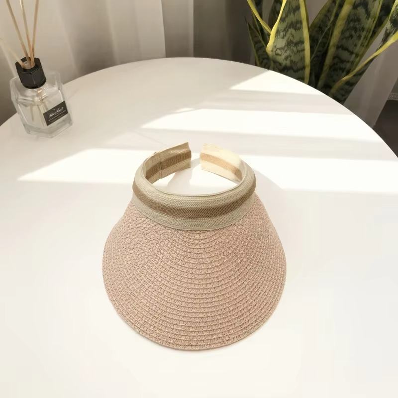 Wide Brim Straw Sun Visor Hat for Outdoor Activities – UV Protection