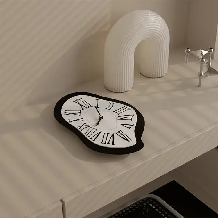 Roman Numeral Wall Clock with a Surreal Design