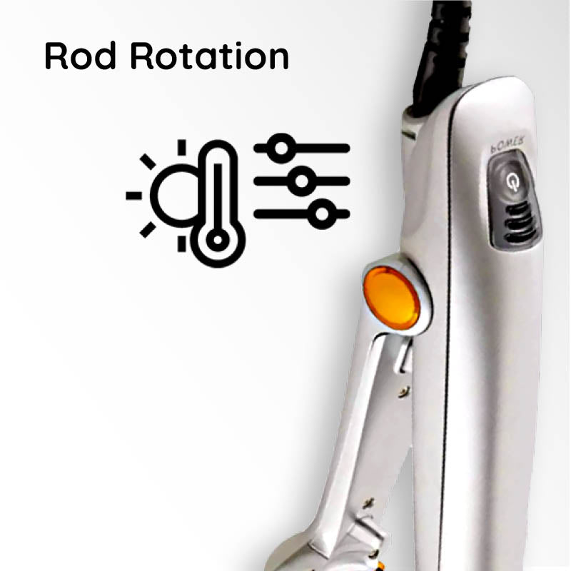 2-in-1 Rotating Hair Styling Brush and Iron for Professional Use