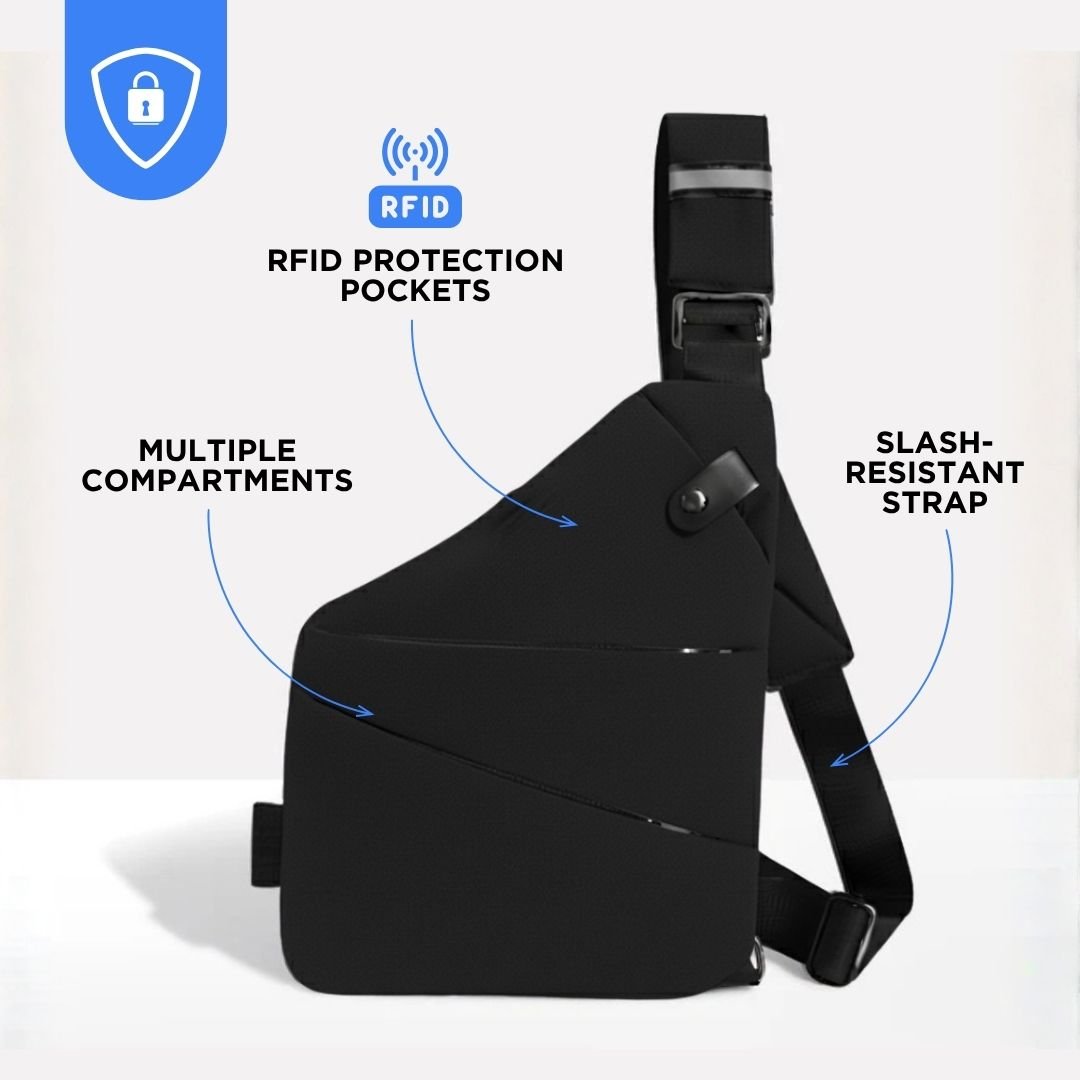 Shoulder Bag with RFID Shielding for Theft Prevention
