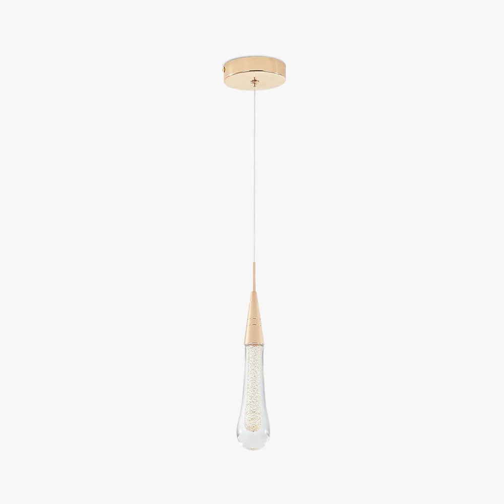 Elegant Teardrop LED Pendant Light - Adjustable Length