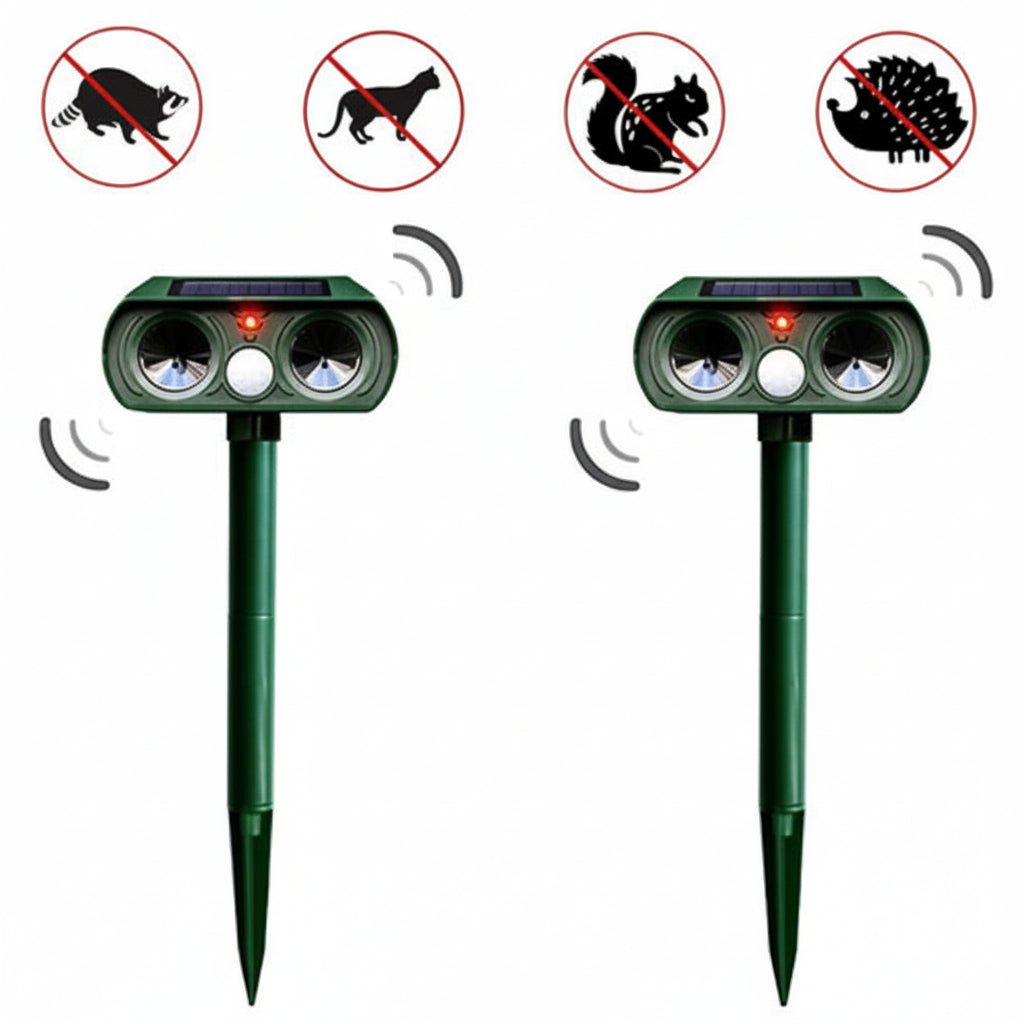 Motion-Activated Ultrasonic Animal Repeller | Weatherproof and Wireless
