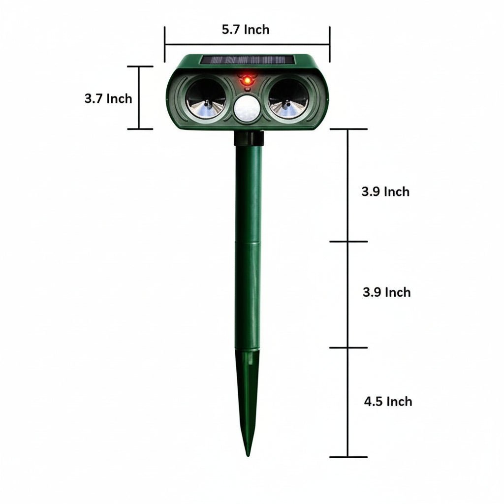Motion-Activated Ultrasonic Animal Repeller | Weatherproof and Wireless
