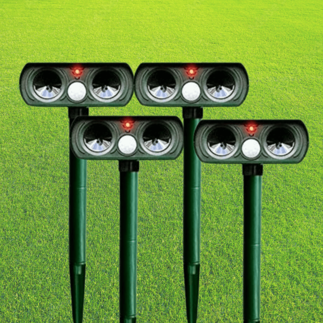 Motion-Activated Ultrasonic Animal Repeller | Weatherproof and Wireless