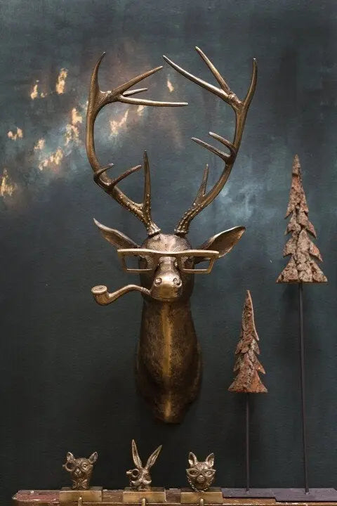 Wall Artwork Featuring Animal Head Design
