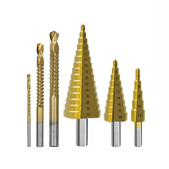 6-Piece Titanium Drill Bit Set with Storage Case