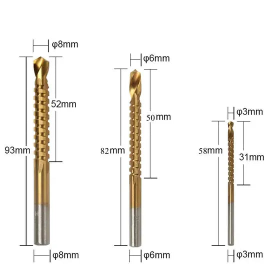 6-Piece Titanium Drill Bit Set with Storage Case