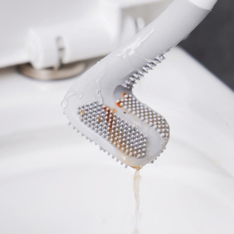 Toilet Brush with Triangular Head | Scratch-Free TPR Cleaning