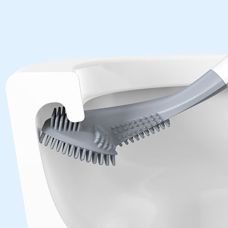 Toilet Brush with Triangular Head | Scratch-Free TPR Cleaning