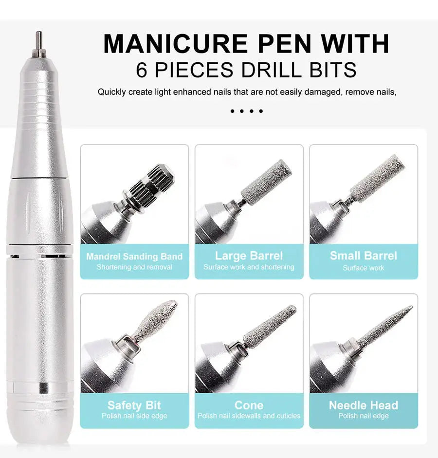 High-Speed Nail Drill 45,000 RPM – Ideal for Home and Professional Use