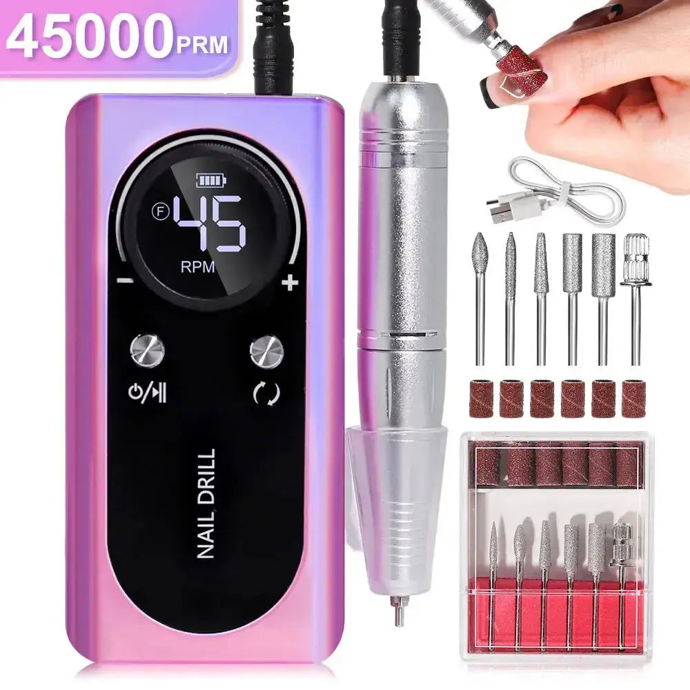 High-Speed Nail Drill 45,000 RPM – Ideal for Home and Professional Use