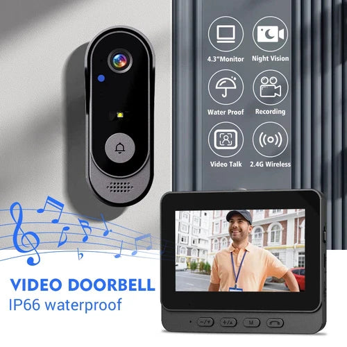 Video Doorbell with Camera | Live View and Two-Way Audio | Night Vision