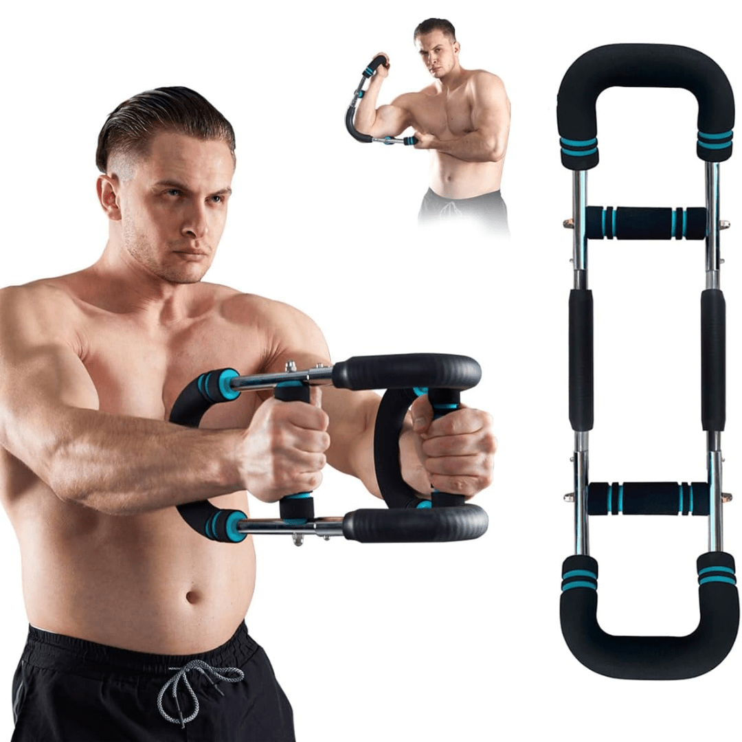 Adjustable Resistance Bar for Arm and Chest Strength Training